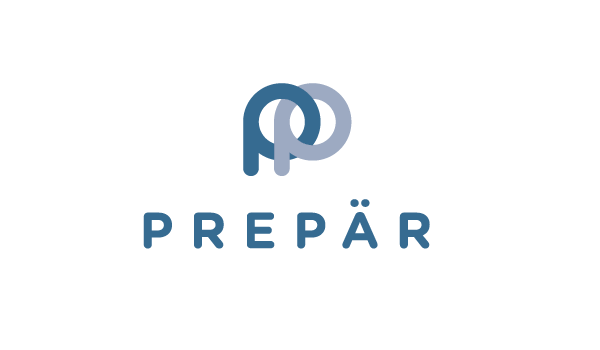 Logo with two letter P's interconnecting with the word prepare below.